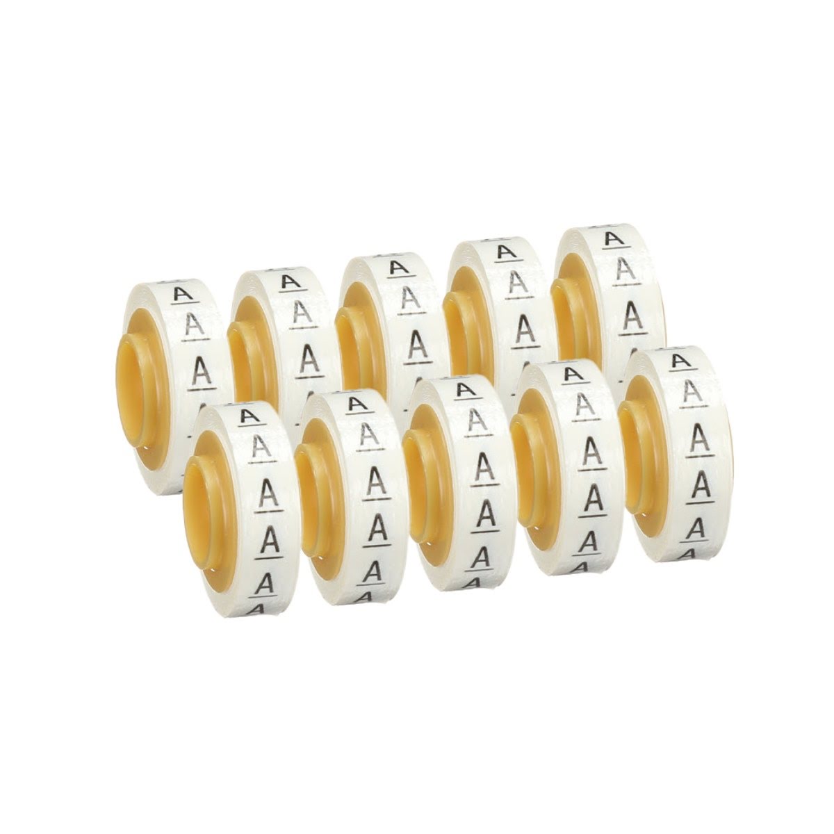 3M SDR-A Wire Marker Tape Refill Roll, White, Letter A, 2.4 m x 5.46 mm (7000031516) (10 Pack) - 5