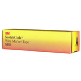 3M SDR-A Wire Marker Tape Refill Roll, White, Letter A, 2.4 m x 5.46 mm (7000031516) (10 Pack) - 7