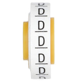 3M SDR-D ScotchCode Wire Marker Tape Refill Roll, Pre-printed D, White (7000031519) (10 Pack) - 3