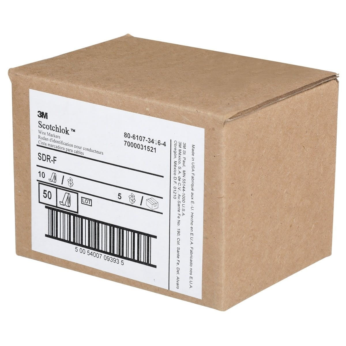 3M SDR-F Wire Marker Tape Refill Roll, Pre-printed Letter F, White (7000031521) (10 Pack) - 6