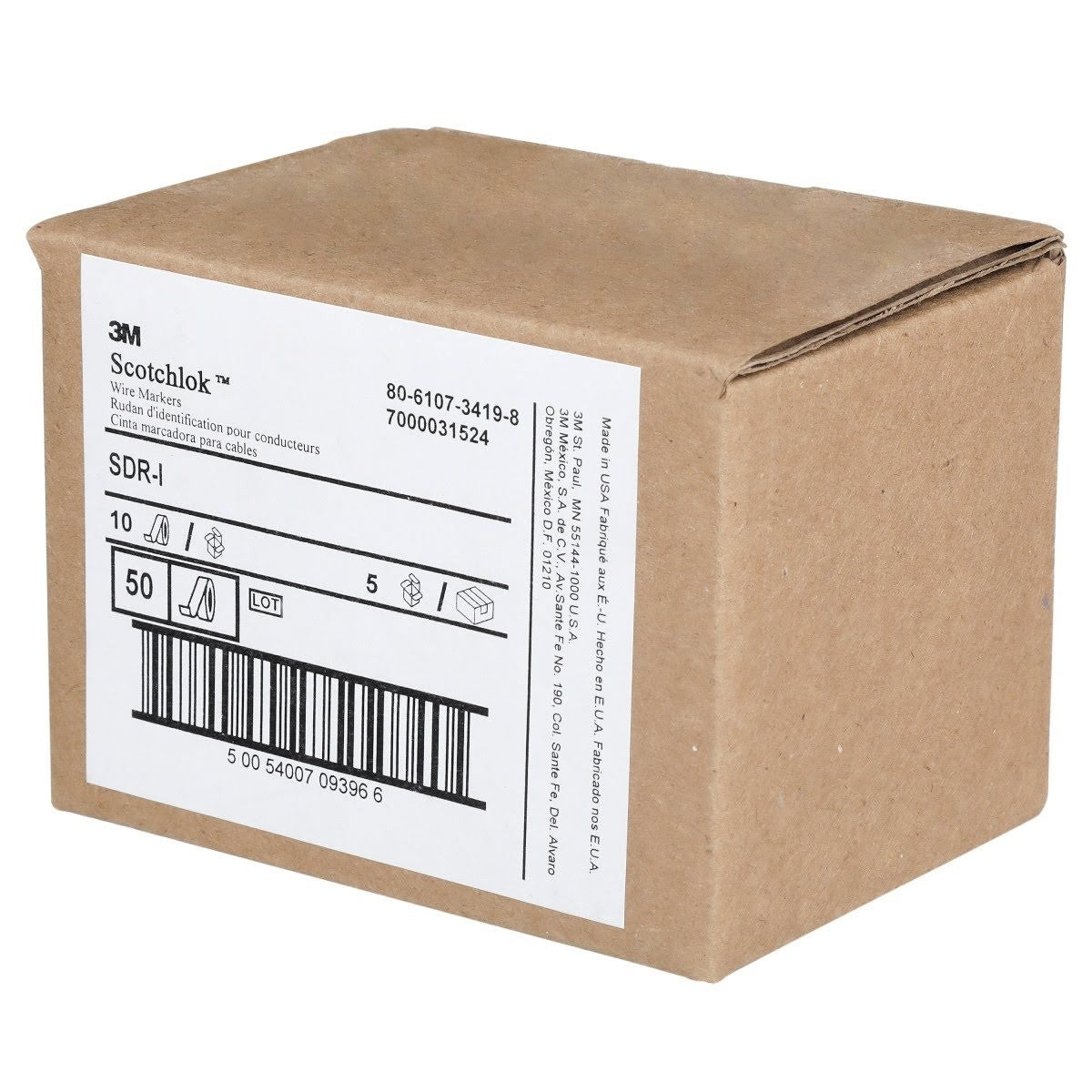 3M SDR-I Wire Marker Tape Refill Roll, Legend I, White, Acrylic Adhesive (7000031524) (10 Pack) - 6