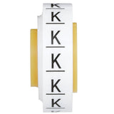 3M SDR-K Wire Marker Tape Refill Roll, Pre-printed Letter K, White (7000031526) (10 Pack) - 3