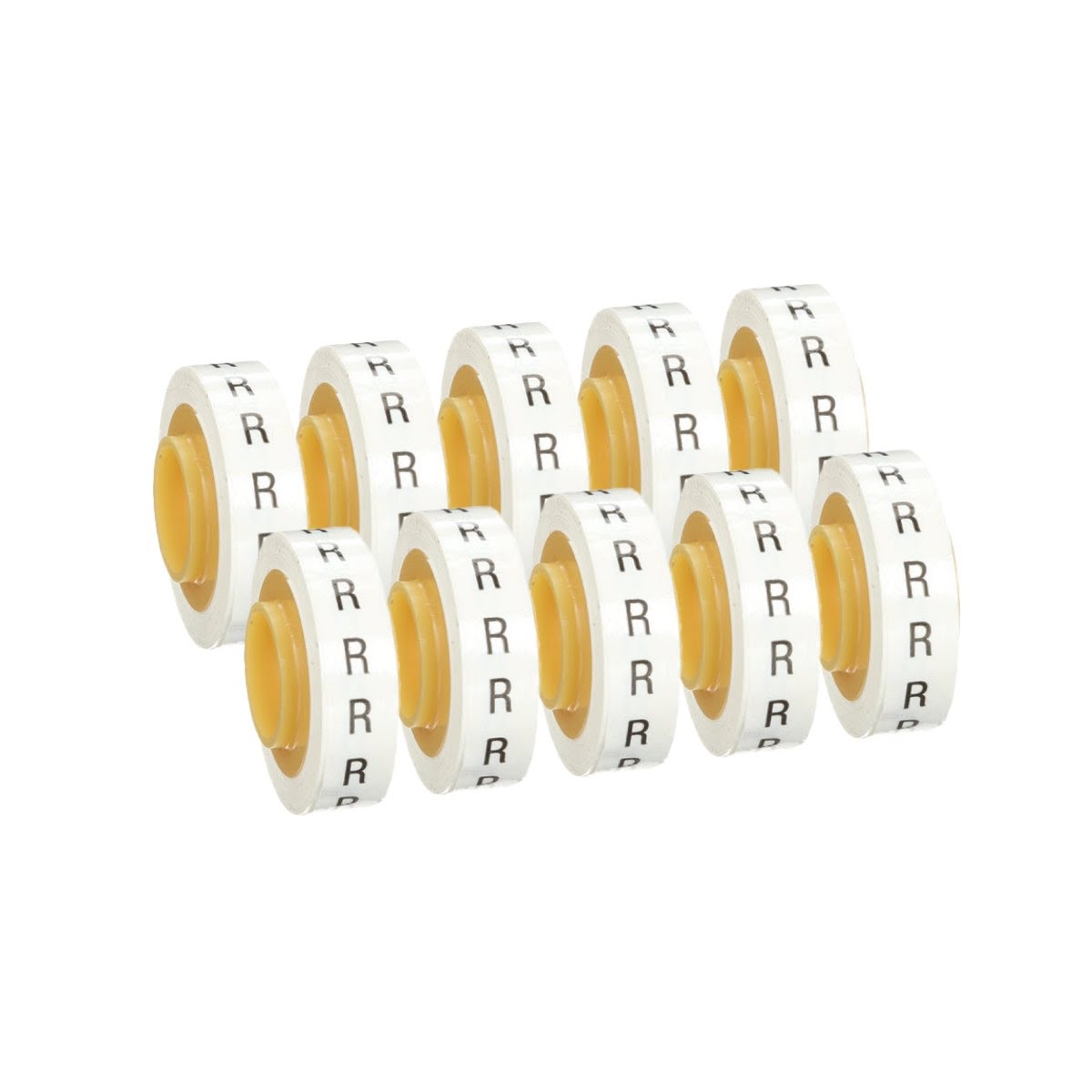 3M SDR-R Wire Marker Tape Refill Roll, White, Letter R (7000031533) (50 Pack) - 5