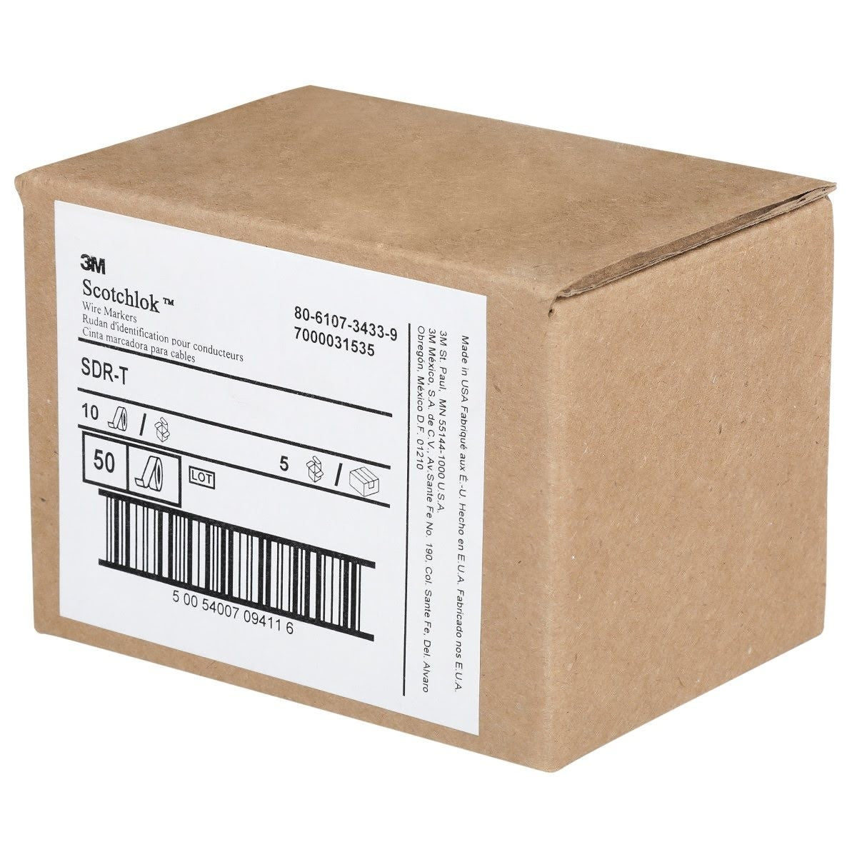 3M SDR-T Wire Marker Tape Refill Roll Legend T White (7000031535) (50 Pack) - 8