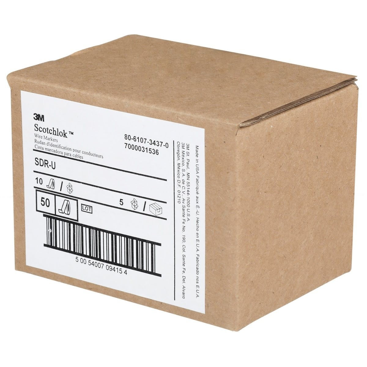 3M SDR-U Wire Marker Tape Refill Roll Letter U White (7000031536) (10 Pack) - 4