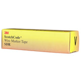 3M SDR-V Wire Marker Tape Refill Roll, Pre-printed V, White (7000031537) (10 Pack) - 8