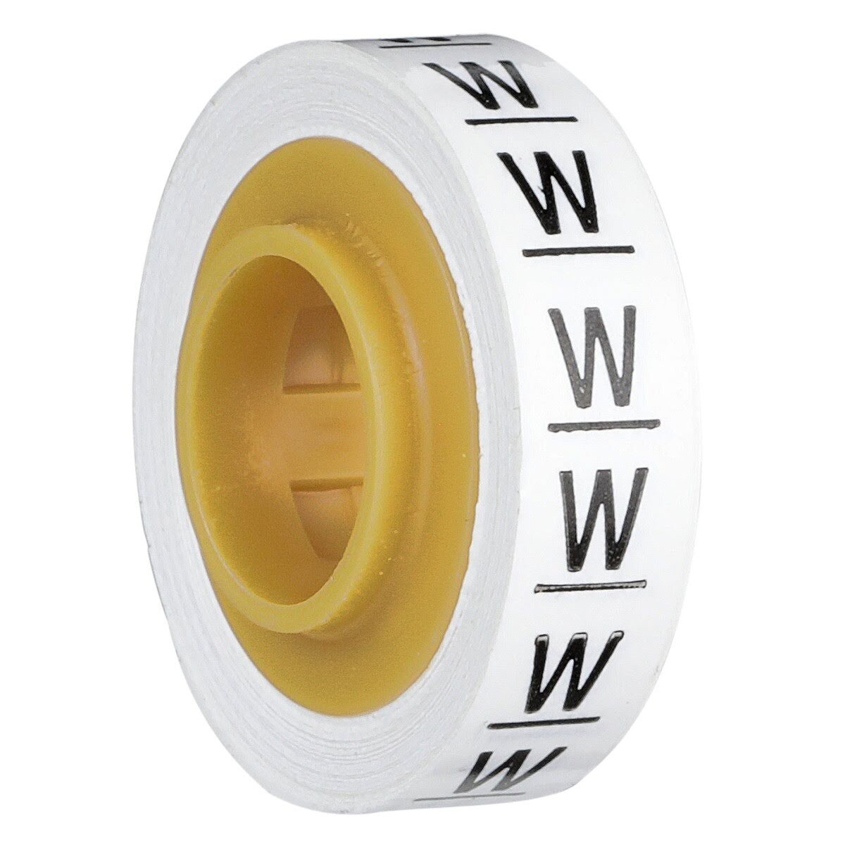 3M SDR-W Wire Marker Tape Refill Roll, Pre-printed W, White (7000031538) (10 Pack) - 2