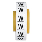 3M SDR-W Wire Marker Tape Refill Roll, Pre-printed W, White (7000031538) (10 Pack) - 3