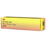 3M SDR-W Wire Marker Tape Refill Roll, Pre-printed W, White (7000031538) (10 Pack) - 4