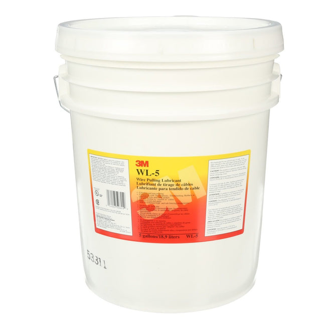 3M WL-5 Wire Pulling Lubricant Gel, Translucent White, 5 gal (7000031543)