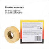3M Scotch Varnished Cambric Tape 2510, Non-adhesive, Yellow, 3/4 in x 60 ft (2510-3/4X60FT) (7000031578) (20 Pack) - 4