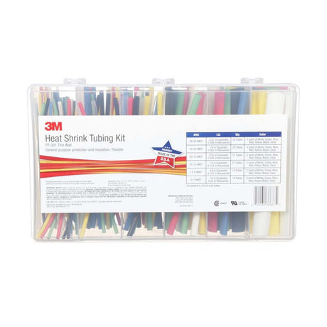 3M FPASSTAS6"K Heat Shrink Tubing FP-301-Color Assortment Kit, 1 Kit with Tubes, One Size (7000031588) (5 Pack)