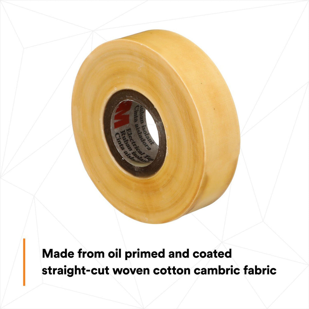 3M 7000031629 Scotch Varnished Cambric Tape 2520, Electrically Insulating, Moisture Resistant, Yellow, 8 mil, 3/4 in x 60 ft (2520-3/4X60FT) (7000031629) (20 Pack) - 3