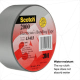 3M Scotch Electricians Duct Tape 2000, Gray, 2 in x 50 yd Roll (2000-2X50YD) (7000031684) (12 Pack) - 2