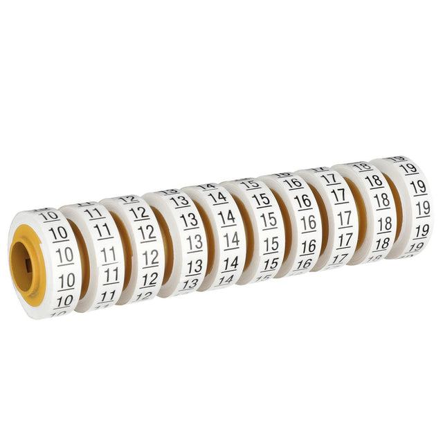3M SDR-10-19 Wire Marker Tape Refill Roll, Pre-printed 10-19, White (7000031761) (10 Pack)