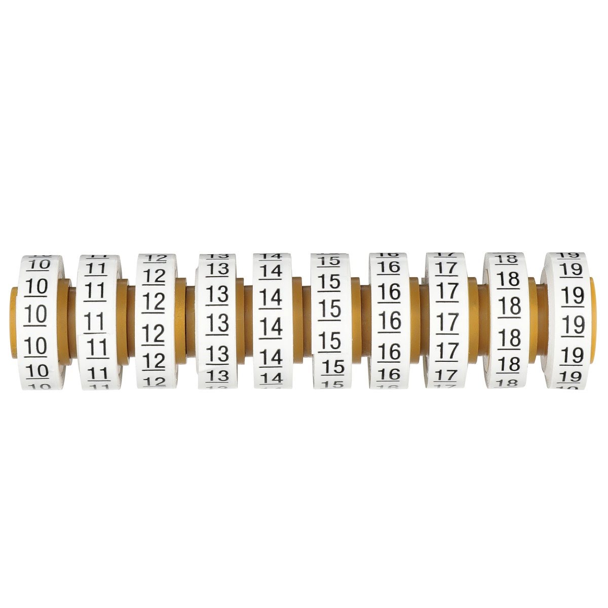 3M SDR-10-19 Wire Marker Tape Refill Roll, Pre-printed 10-19, White (7000031761) (10 Pack) - 3