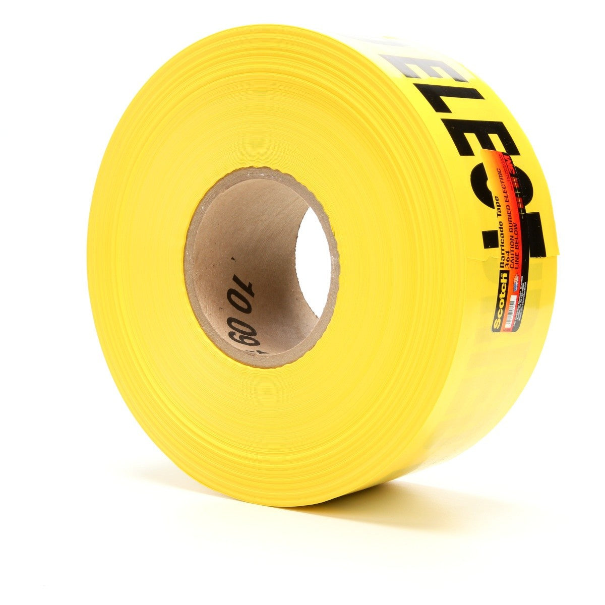 3M Scotch Buried Barricade Tape 364 Caution Buried Electric Line Below Yellow 3 in x 1000 ft (364-Y-3X1000FT) (7000031774) (8 Pack) - 2