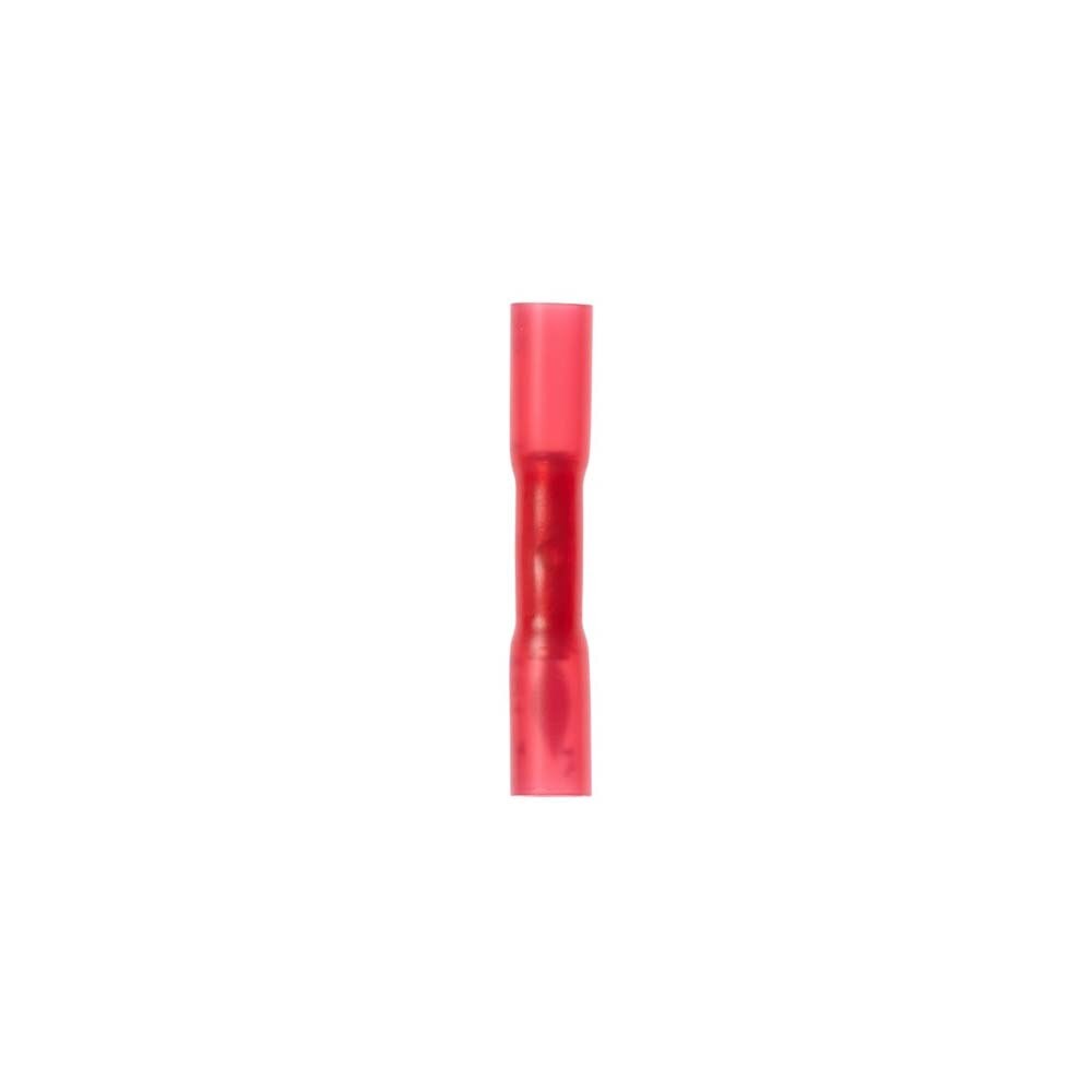 3M MH18BCX Butt Connector Heatshrink Seamless, Red (7000031842) (25 Pack)