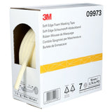3M 09973 Soft Edge Foam Masking Tape, White, 3/4 in x 115 ft (19 mm x 35 m), 1 Roll Case (7000034664) - 5