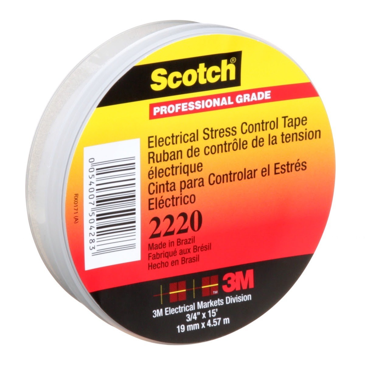 3M 2220 Scotch Electrical Stress Control Tape, 3/4 in x 15 ft, Gray (7000034806) (100 Pack) - 6