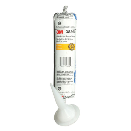 3M 08360 Urethane Seam Sealer, White, High Solids, Permanently Flexible, Moisture-Curing, 310 mL/10.5 fl oz Foil Pack (7000036353) (6 Pack)