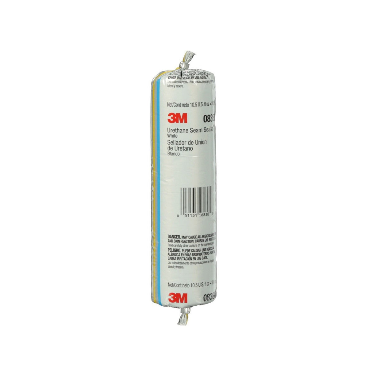 3M 08360 Urethane Seam Sealer, White, High Solids, Permanently Flexible, Moisture-Curing, 310 mL/10.5 fl oz Foil Pack (7000036353) (6 Pack) - 7