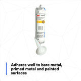 3M 08360 Urethane Seam Sealer, White, High Solids, Permanently Flexible, Moisture-Curing, 310 mL/10.5 fl oz Foil Pack (7000036353) (6 Pack) - 9