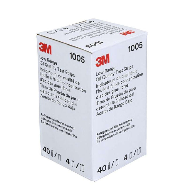 3M Low Range Oil Quality Test Strips, 40 Strips/Bottle, 5/16 in Width (7000038381) (160 Pack)