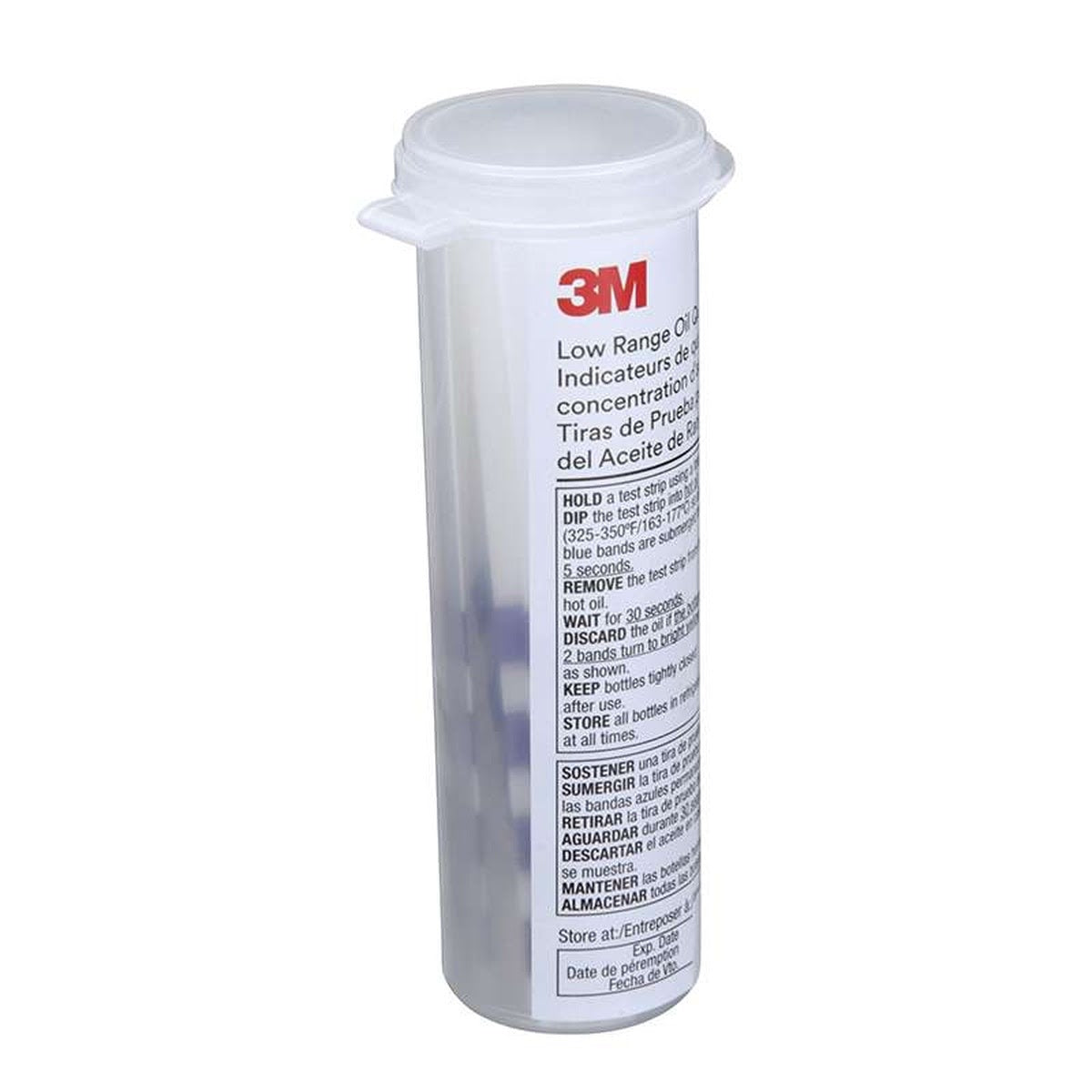 3M Low Range Oil Quality Test Strips, 40 Strips/Bottle, 5/16 in Width (7000038381) (160 Pack) - 2