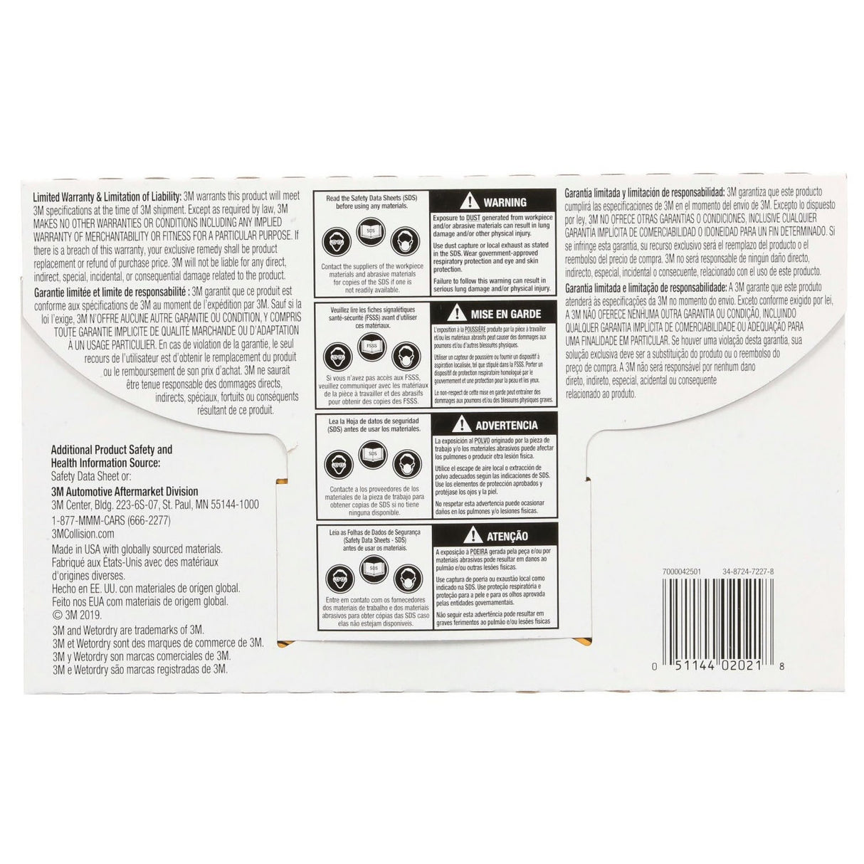 3M 401Q 02021 Abrasive Sheet, 1000 Grit, 5 1/2 in x 9 in (7000042501) (250 Pack) - 8