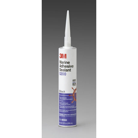 3M 5200 06504 Marine Adhesive Sealant, Black, 10 fl oz Cartridge (7000042727)