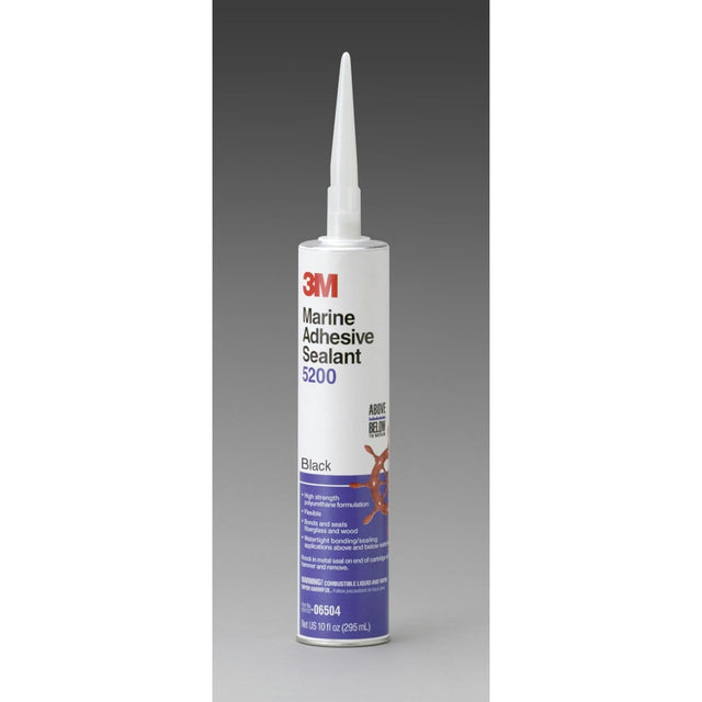 3M 5200 06504 Marine Adhesive Sealant, Black, 10 fl oz Cartridge (7000042727)