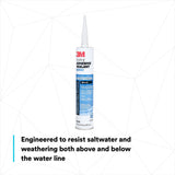 3M 5200 Marine Adhesive Sealant, Black, 10 fl oz Cartridge (06504) (7000042727) (12 Pack) - 3
