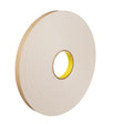 3M 4492W Double Coated Polyethylene Foam Tape, White, 3/4 in x 72 yd, 31 mil (7000042790) (12 Pack)