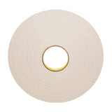 3M 4492W Double Coated Polyethylene Foam Tape, White, 3/4 in x 72 yd, 31 mil (7000042790) (12 Pack) - 2