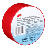 3M 764 General Purpose Vinyl Tape, Red, 2 in x 36 yd (7000042793) (24 Pack) - 6