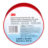 3M 764 General Purpose Vinyl Tape, Red, 2 in x 36 yd (7000042793) (24 Pack) - 8