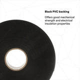 3M 51P-4X100FT Vinyl Corrosion Protection Tape 51, Printed, Black, 4 in x 100 ft (7000043017) (4 Pack) - 4