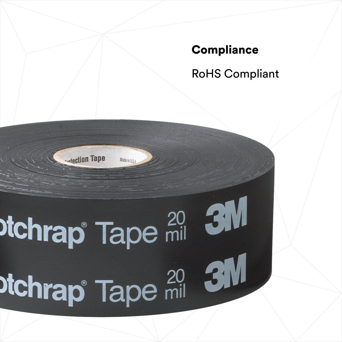 3M 51P-4X100FT Vinyl Corrosion Protection Tape 51, Printed, Black, 4 in x 100 ft (7000043017) (4 Pack) - 7