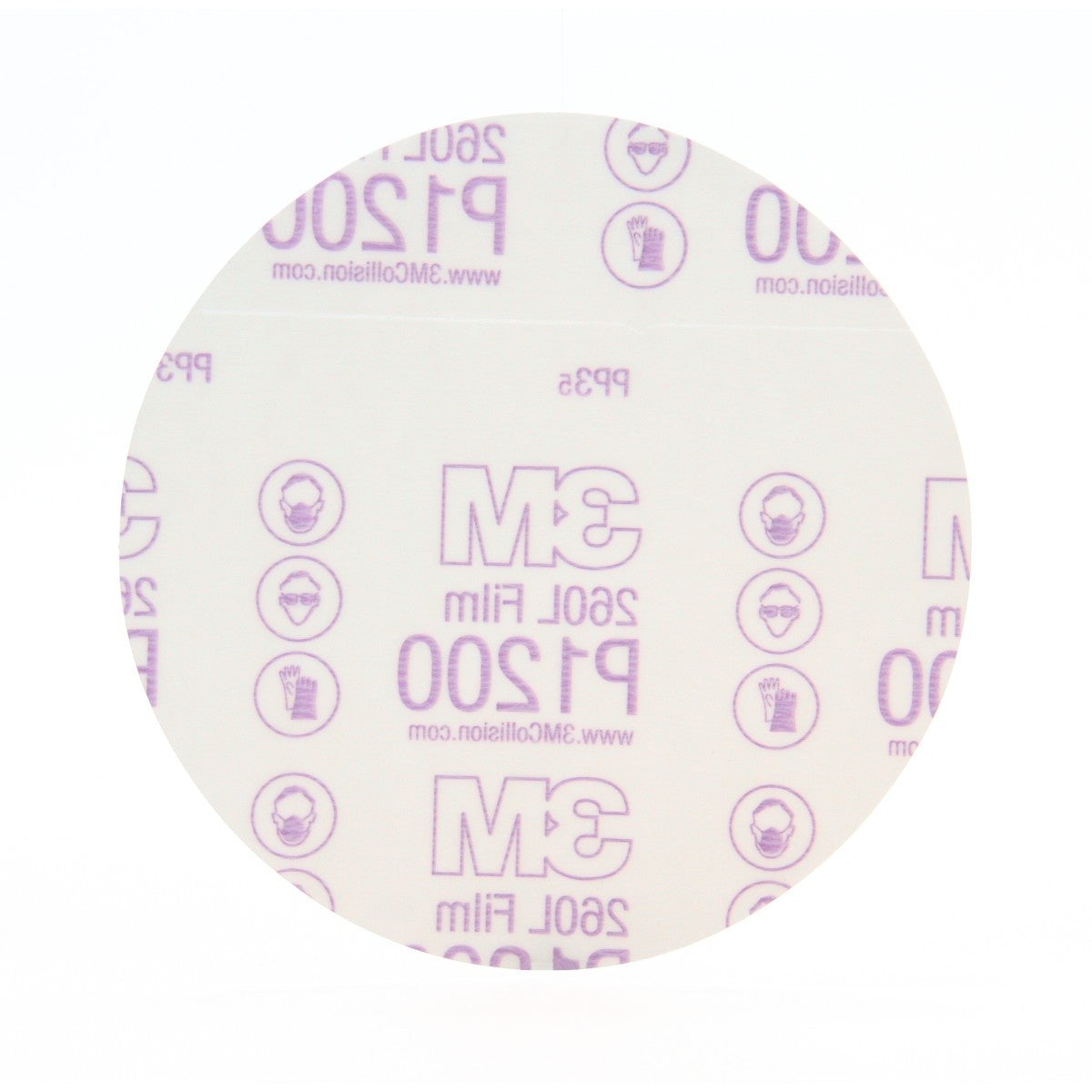 3M 260L 01318 Stikit Finishing Film Abrasive Disc, PSA, Aluminum Oxide, P1200, White, 6 in (7000044716) (400 Pack) - 3