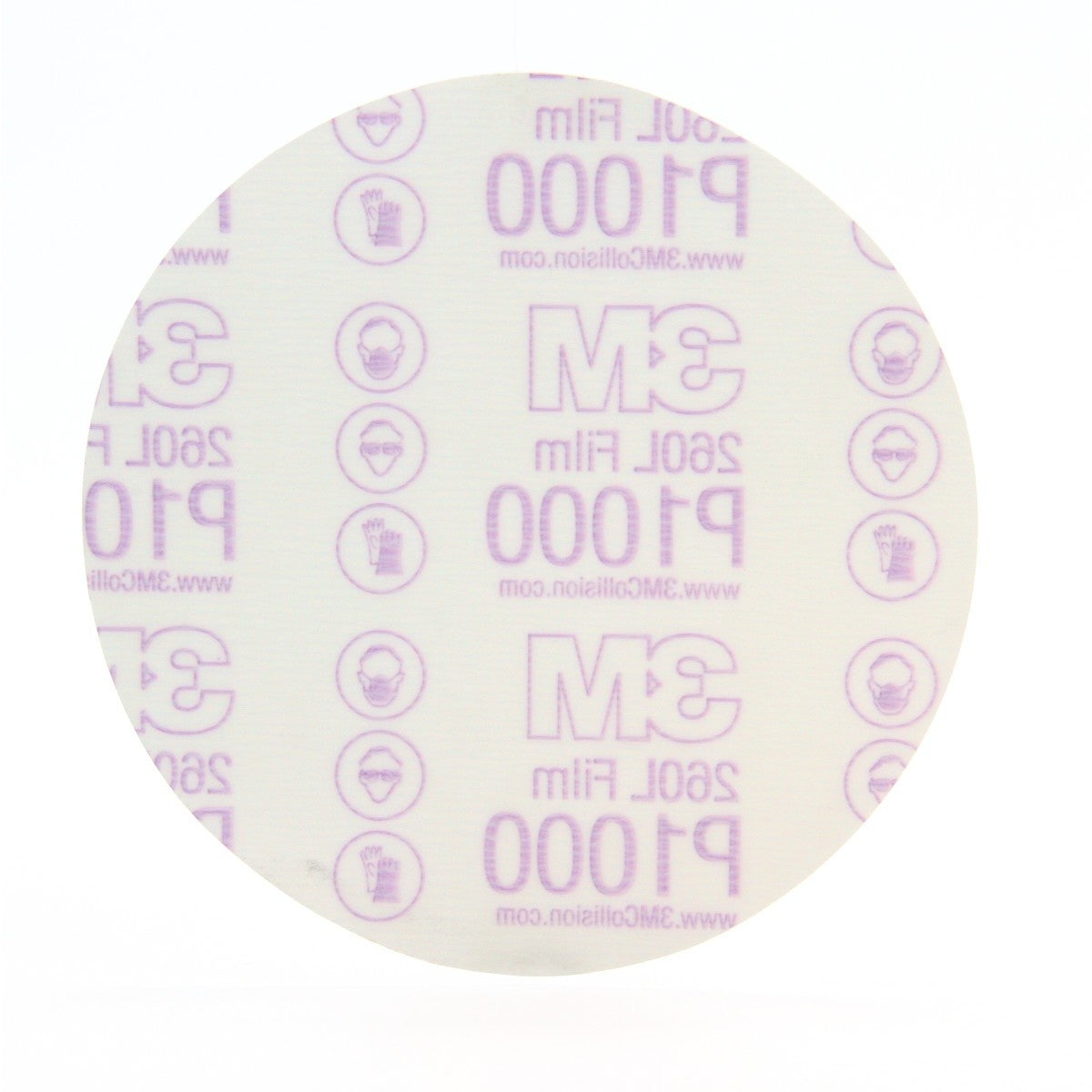 3M 260L 01319 Stikit Finishing Film Abrasive Disc, PSA, Aluminum Oxide, White, 6 in, P1000 (7000044717) (400 Pack)