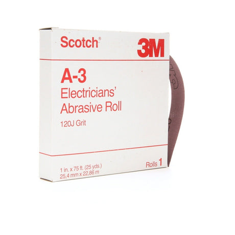 3M A-3 Scotch Electrician's Abrasive, 1 in x 25 yd, 120 J-weight (7000044879) (10 Pack)