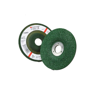 3M 55991 Green Corps Depressed Center Grinding Wheel, Type 27, 4-1/2 in x 1/4 in x 7/8 in, 24 Grit (7000044994) (10 Pack)