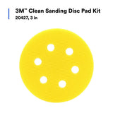 3M Hookit Clean Sanding Foam Backing Disc Pad Kit, Yellow, 3 in, Vacuum Sanding, 5 Adapters (20427) (7000045008) (5 Pack) - 6