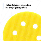 3M Hookit Clean Sanding Foam Backing Disc Pad Kit, Yellow, 3 in, Vacuum Sanding, 5 Adapters (20427) (7000045008) (5 Pack) - 9