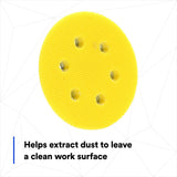 3M Hookit Clean Sanding Foam Backing Disc Pad Kit, Yellow, 3 in, Vacuum Sanding, 5 Adapters (20427) (7000045008) (5 Pack) - 10