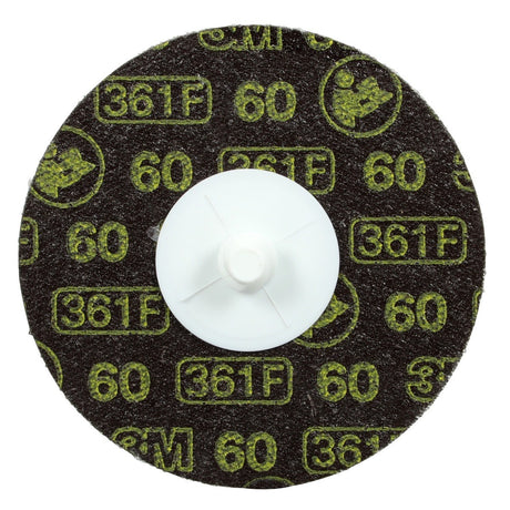 3M 361F Roloc Disc, 60 YF-weight, TR, 3 in, Die R300V (7000045098) (200 Pack)