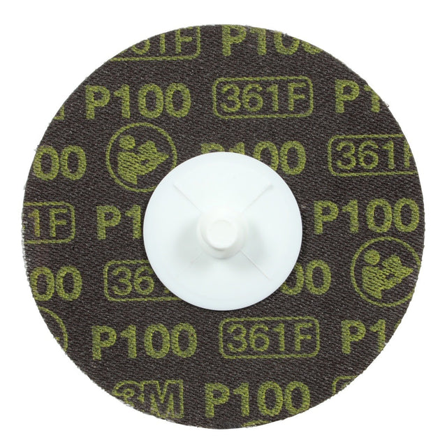 3M 361F Roloc Disc, P100 YF-weight, TR, 3 in, Die R300V (7000045102) (200 Pack)
