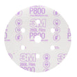 3M 260L 01070 Hookit Finishing Film Abrasive Disc, Dust Free, Aluminum Oxide, P800, White, 6 in, 6 Hole (7000045431) (400 Pack)