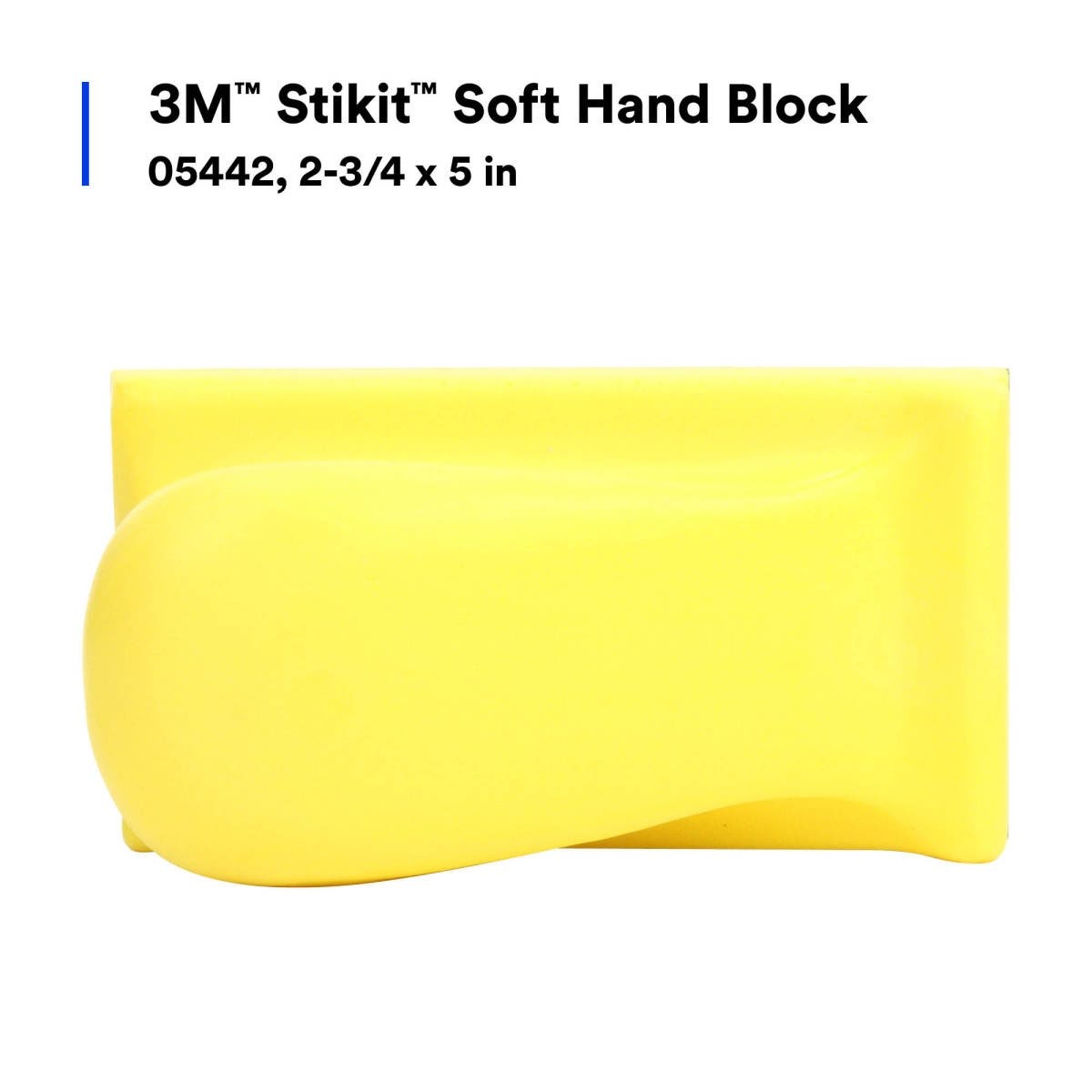 3M  Stikit Soft Hand Block PSA Vinyl Face Yellow 2.75 in x 5 in (05442) (7000045435) (10 Pack) - 7